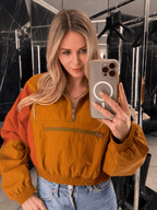 Chaqueta cortavientos Margot con media cremallera