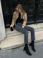 Chaqueta de ante sintético Marissa