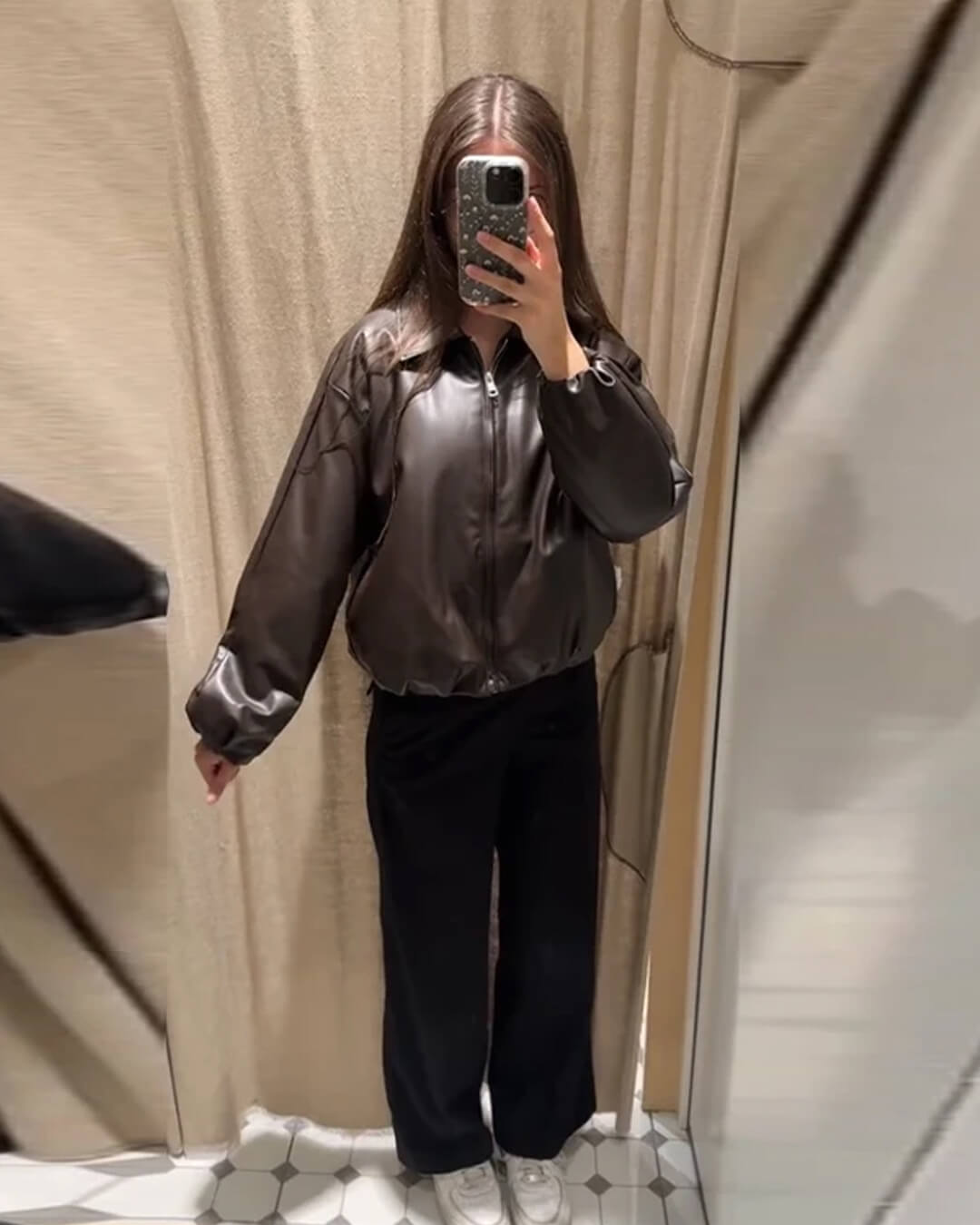 Chaqueta Marivic de polipiel con cremallera