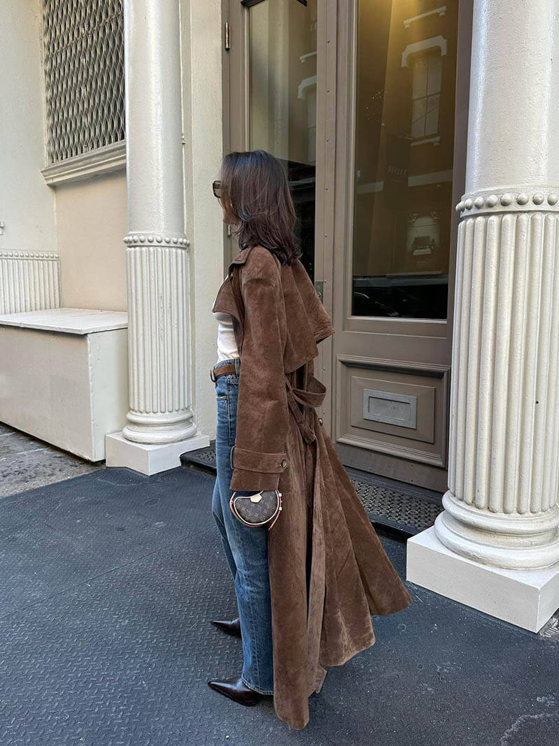 Gabardina Molly de ante sintético