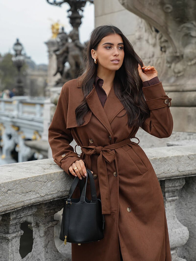 Gabardina Molly de ante sintético