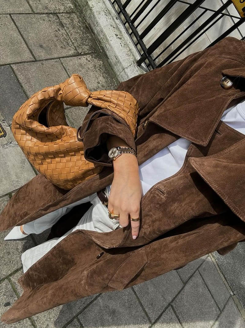Gabardina Molly de ante sintético