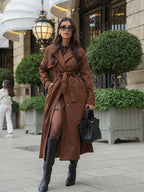 Gabardina Molly de ante sintético