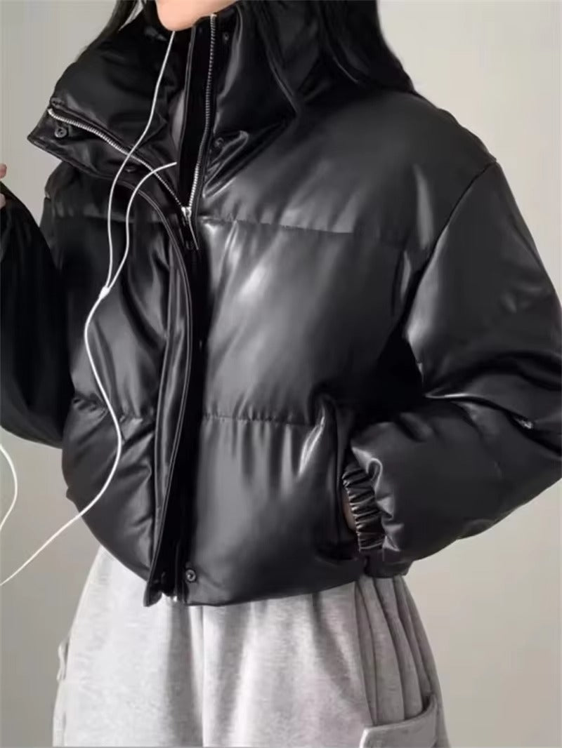 Chaqueta acolchada de piel sintética Samantha