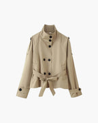 Gabardina corta con cuello alto Kara