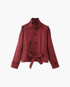 Gabardina corta con cuello alto Kara