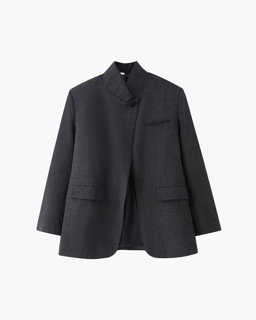Blazer Katie de cuadros con cuello alto