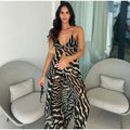 Bianca top túnica de cebra y conjunto de pantalón