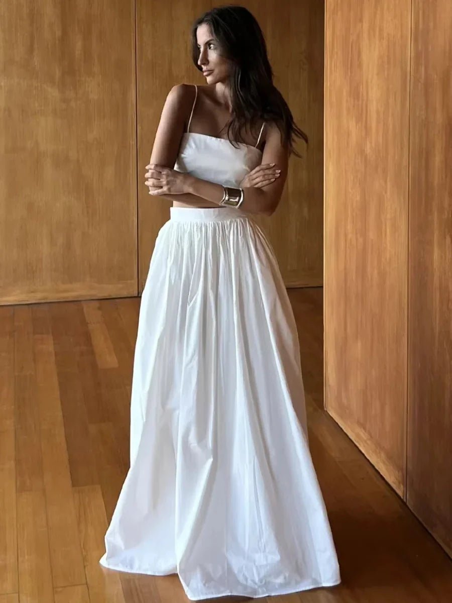 Conjunto de dos piezas en punto a rayas Olivia
