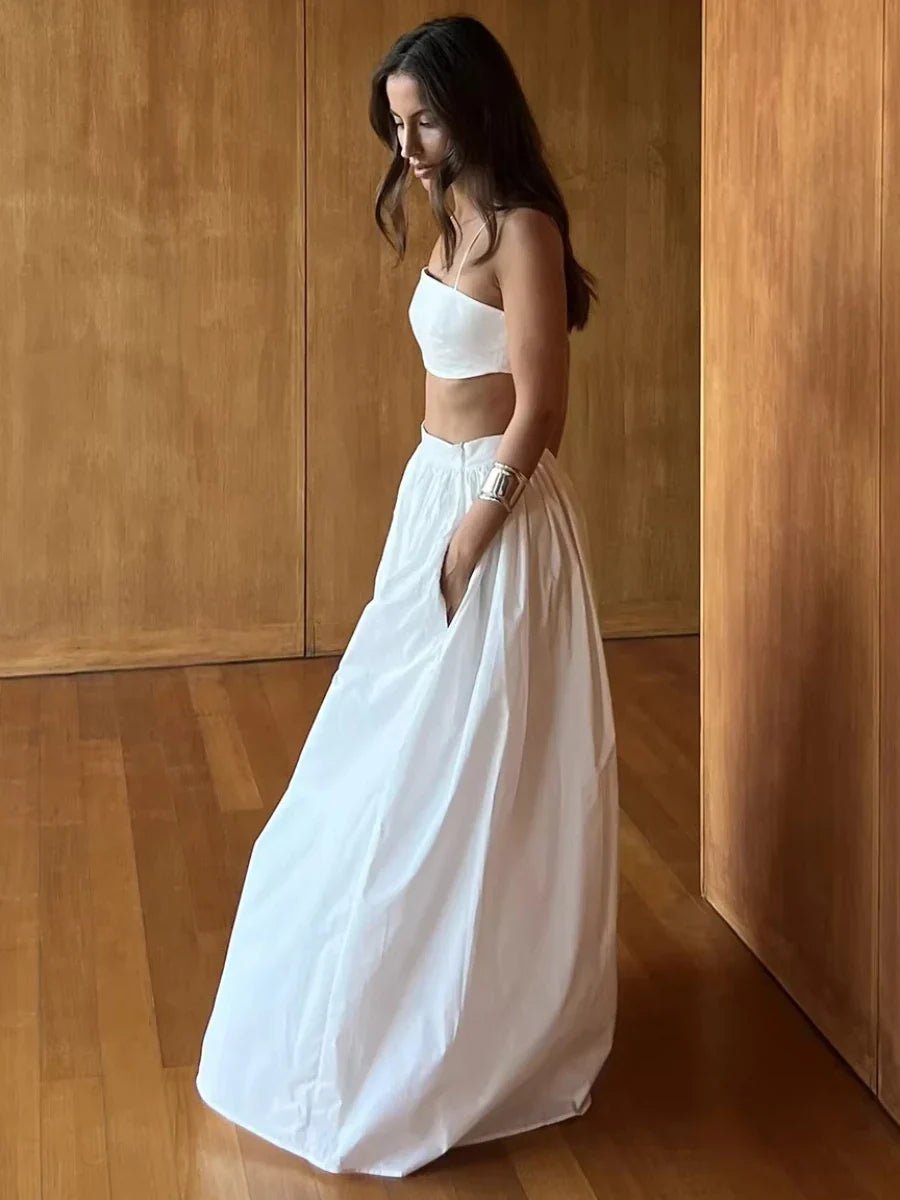 Conjunto de dos piezas en punto a rayas Olivia