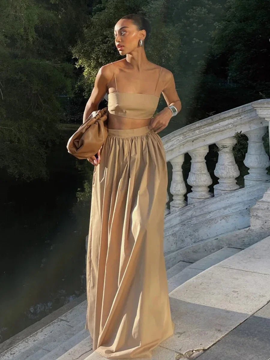 Conjunto de dos piezas en punto a rayas Olivia