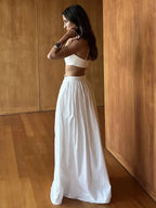 Conjunto de dos piezas en punto a rayas Olivia