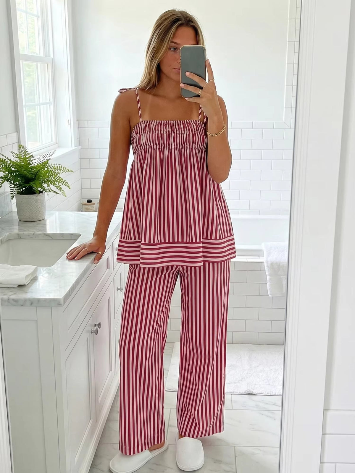 Conjunto de pijama a rayas Jasmin