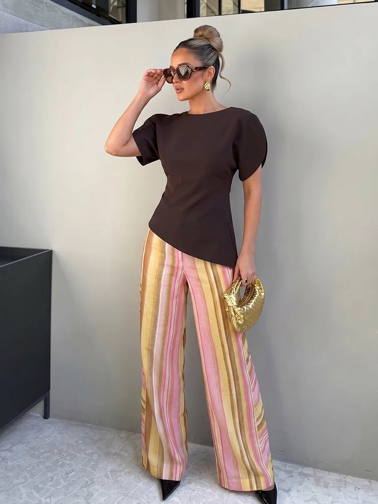Pantalones palazzo Aislinn de pierna ancha