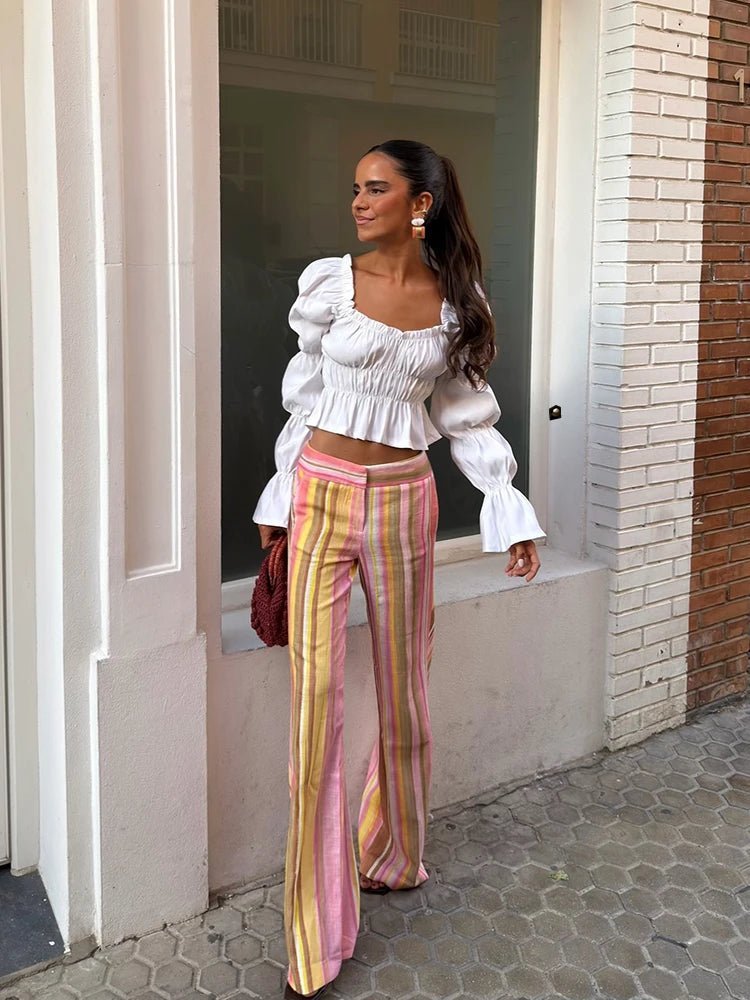 Pantalones palazzo Aislinn de pierna ancha
