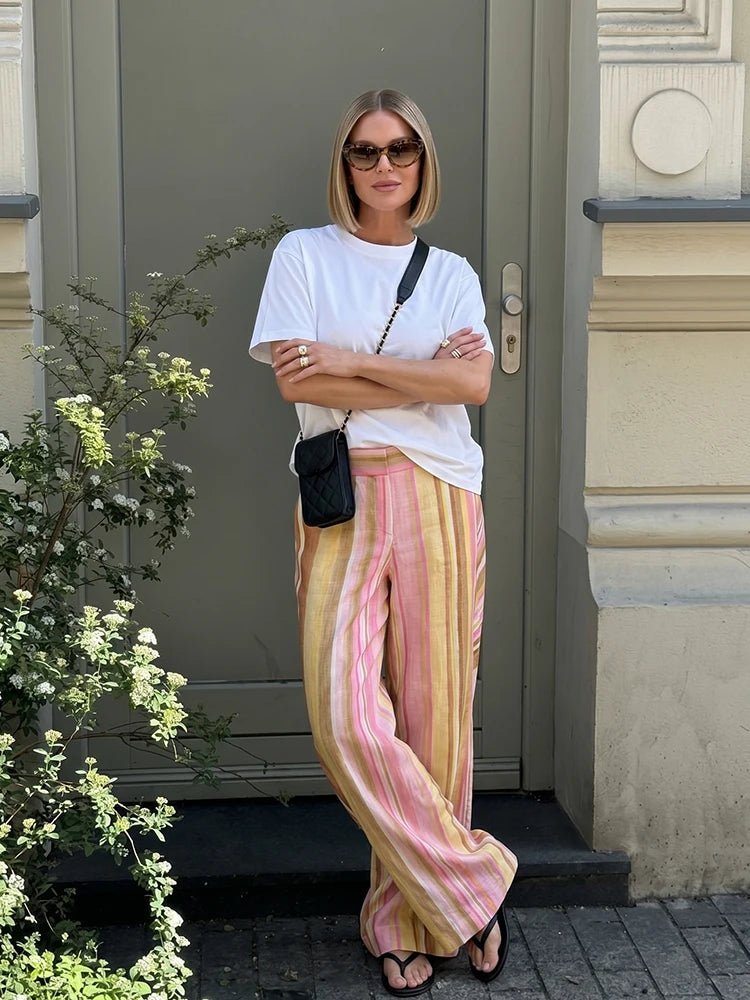 Pantalones palazzo Aislinn de pierna ancha