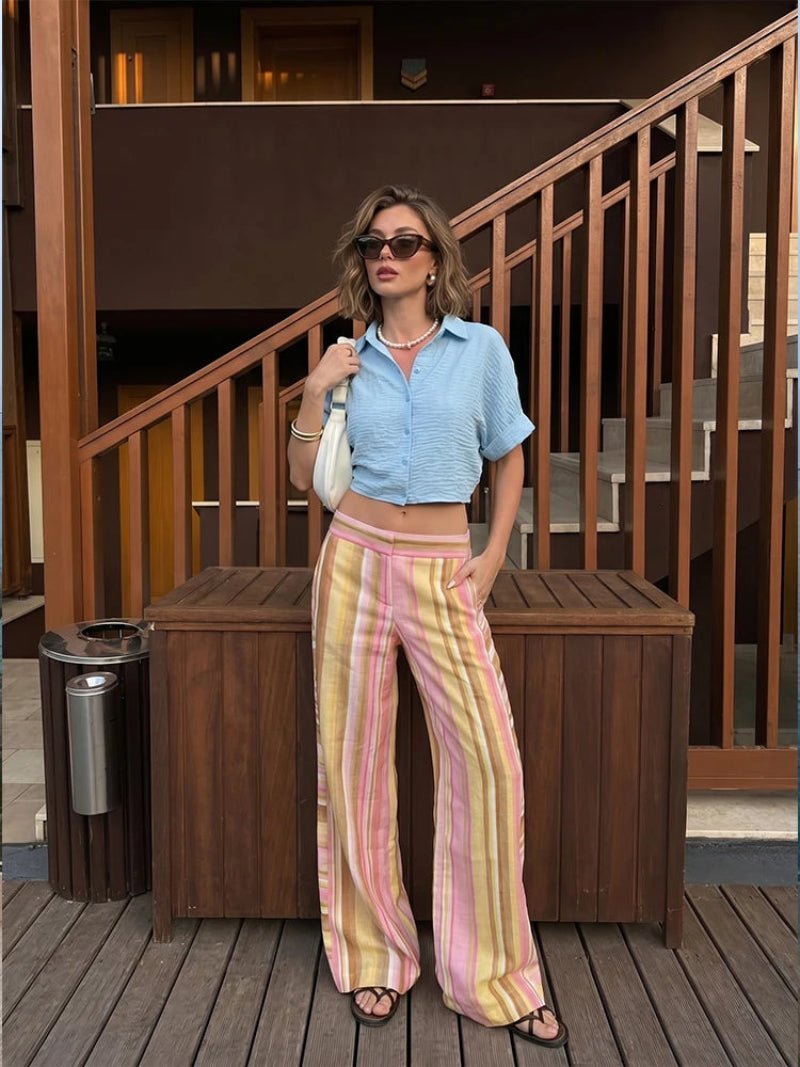 Pantalones palazzo de pierna ancha Anne