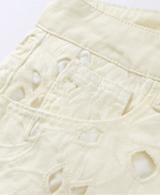Rachel jeans de tiro alto con cortes, cintura alta, corte recto
