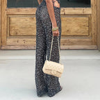 Pantalón recto Bianca con lentejuelas