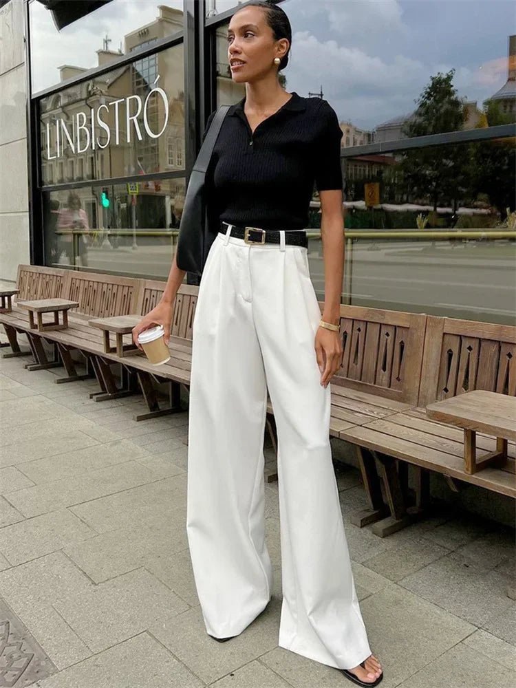 Pantalón Celia de tiro alto y pierna ancha
