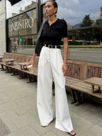 Pantalón Celia de tiro alto y pierna ancha