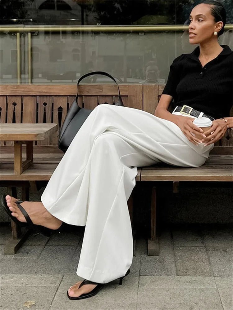 Pantalón Celia de tiro alto y pierna ancha