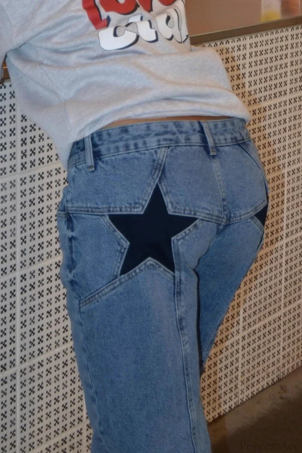 Jeans Charlize Star Patchwork Color-Block