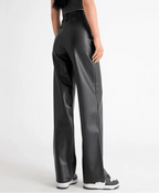 Pantalones de talle alto Giselle de piel vegana