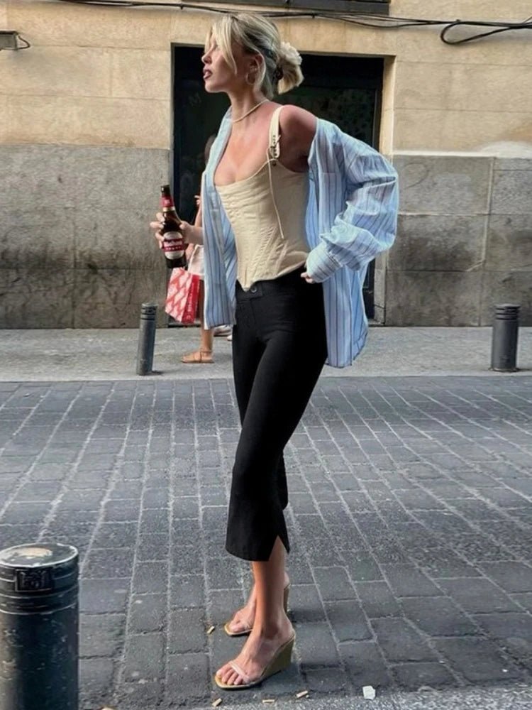 Pantalones pirata negros Juliette