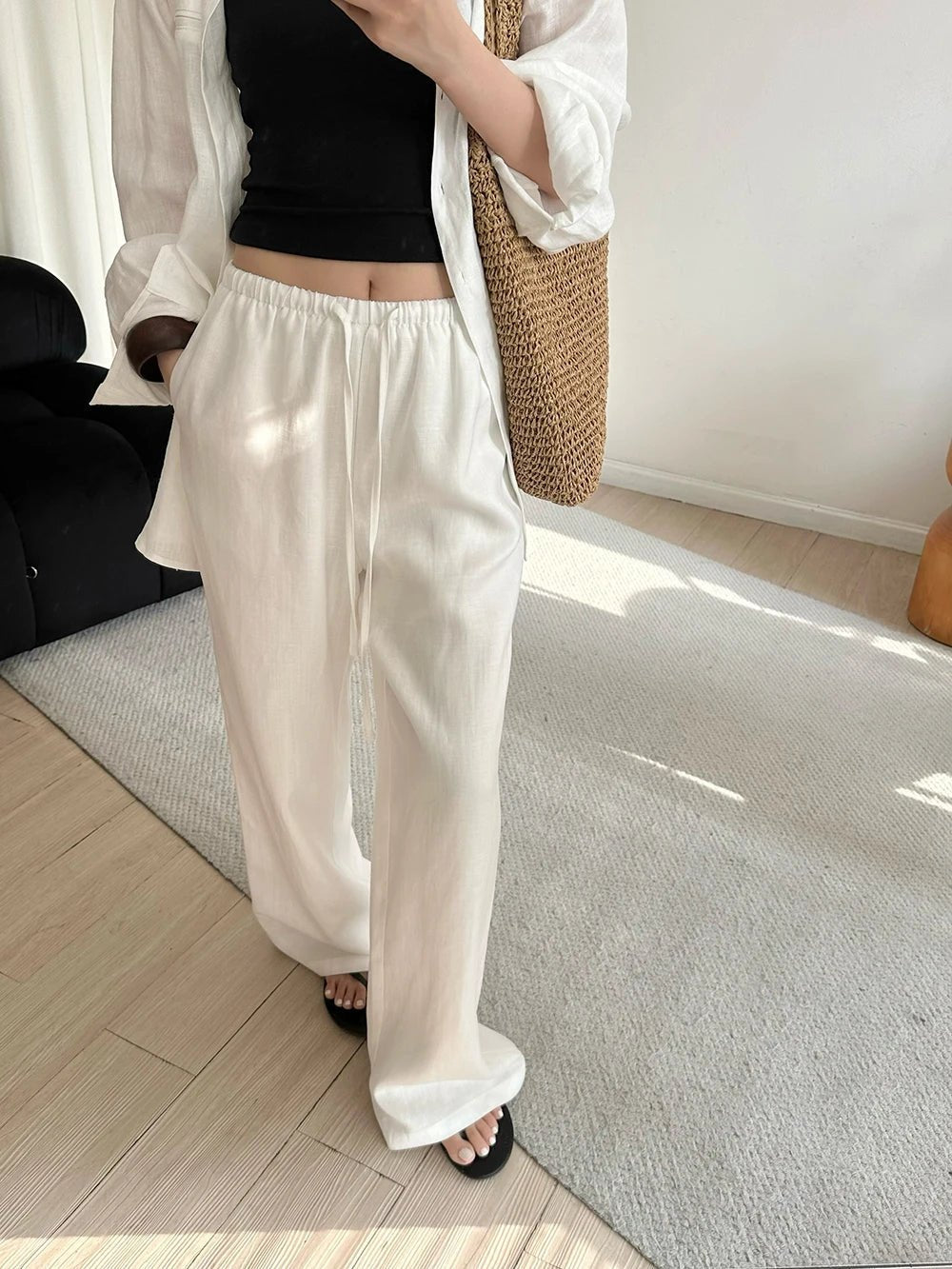 Pantalón ancho de lino Kendall