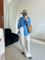 Pantalón ancho de lino Kendall