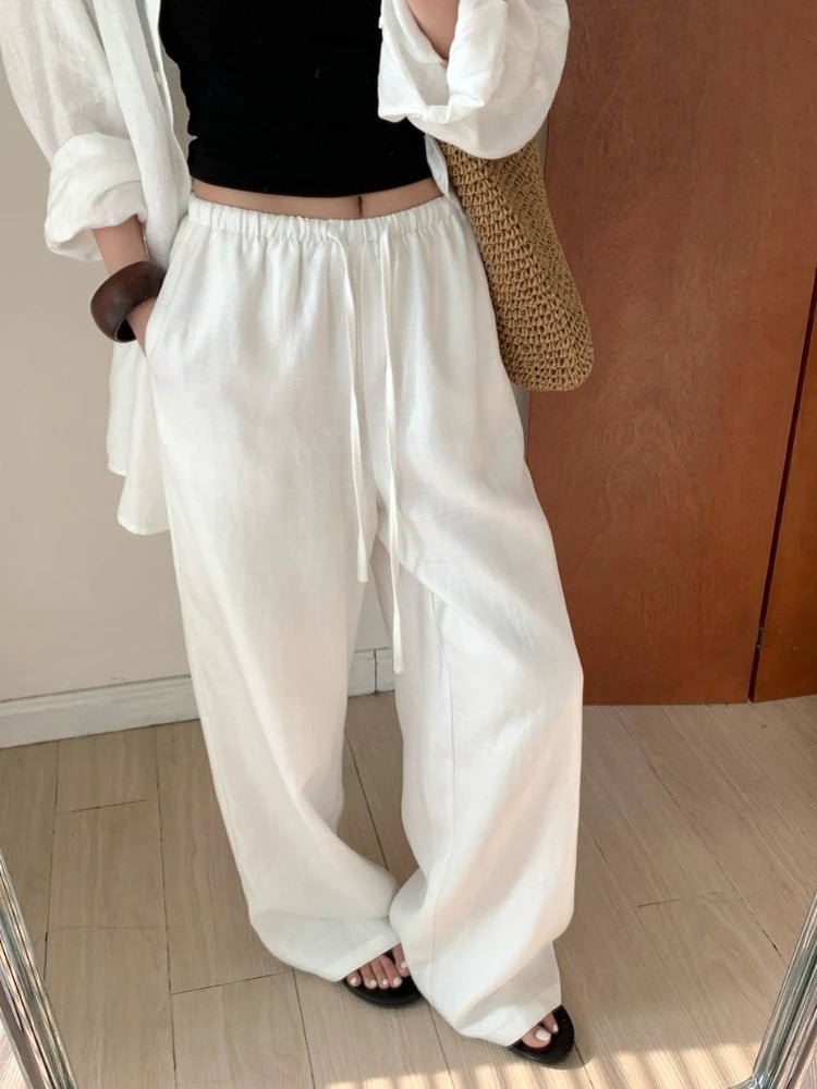 Pantalón ancho de lino Kendall