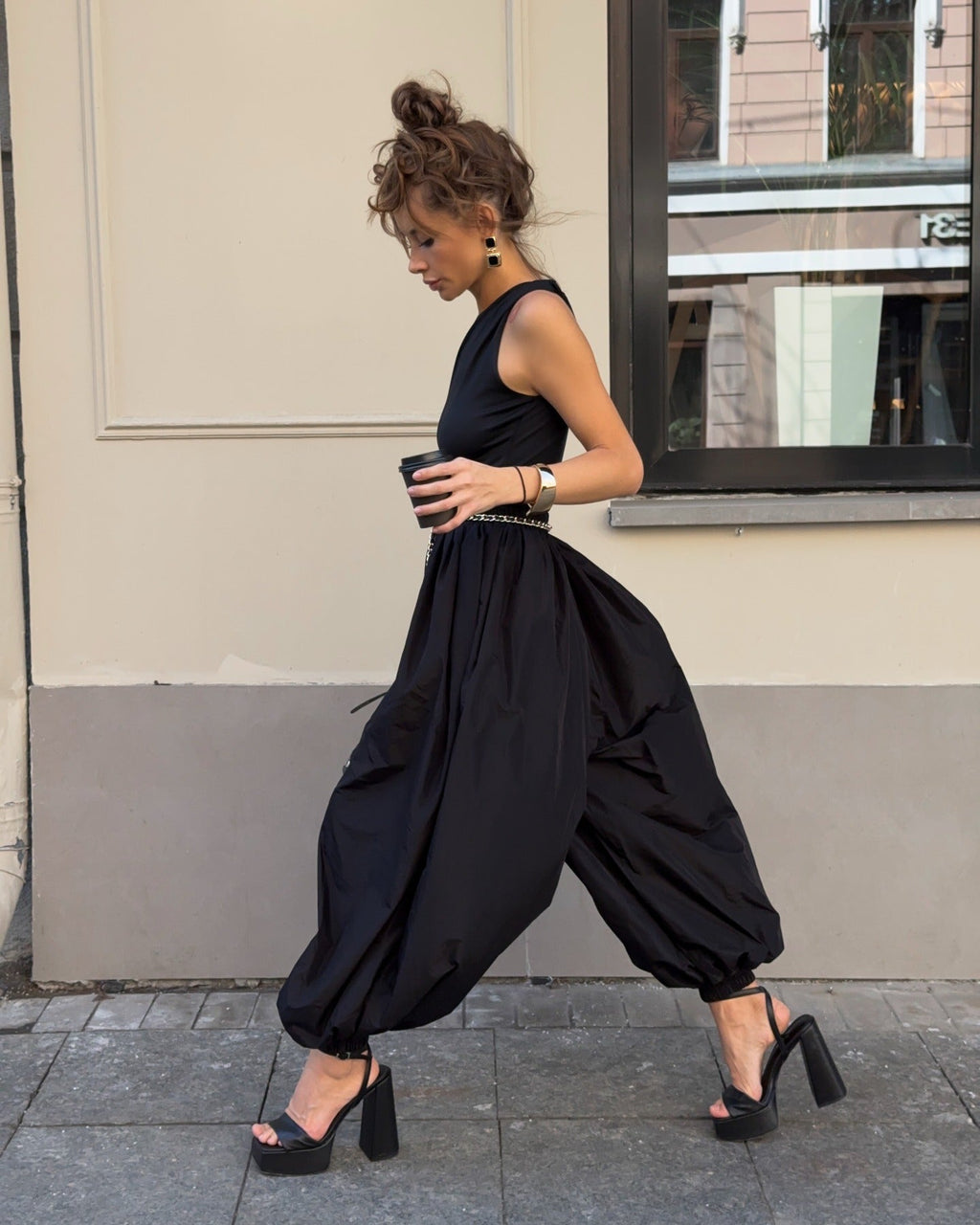 Kerry pantalones balloon de talle alto