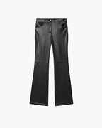 Pantalones acampanados de piel sintética Michelle