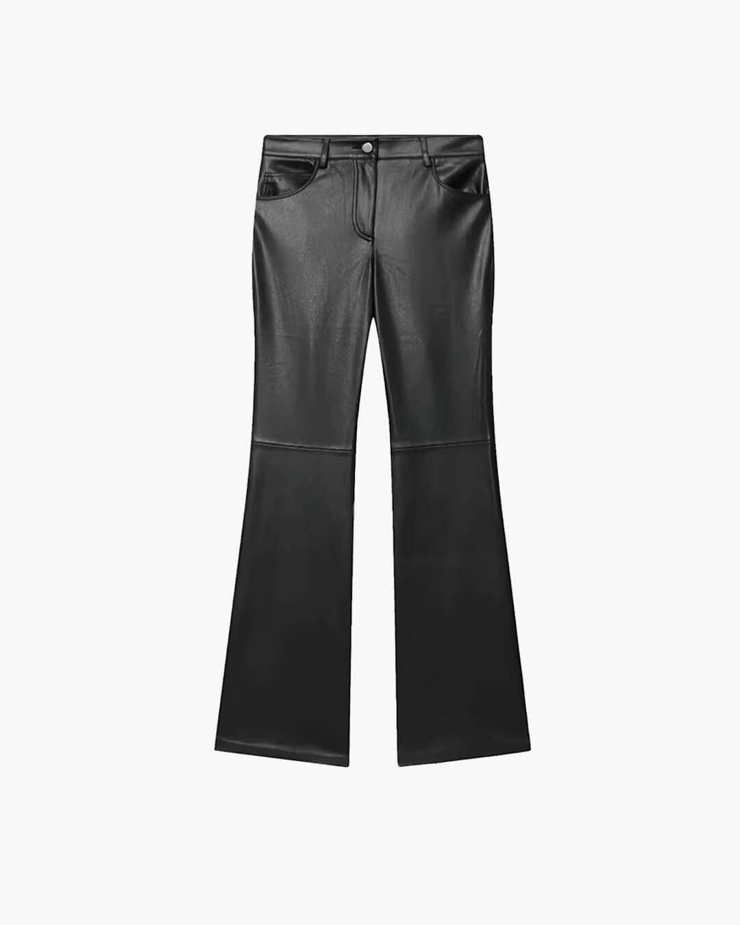 Pantalones acampanados de piel sintética Michelle