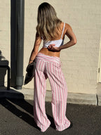 Pantalones palazzo a rayas Sienna
