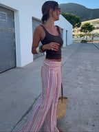 Pantalones palazzo a rayas Sienna