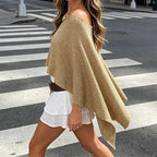FLORENCE | Poncho capa shimmer off-shoulder