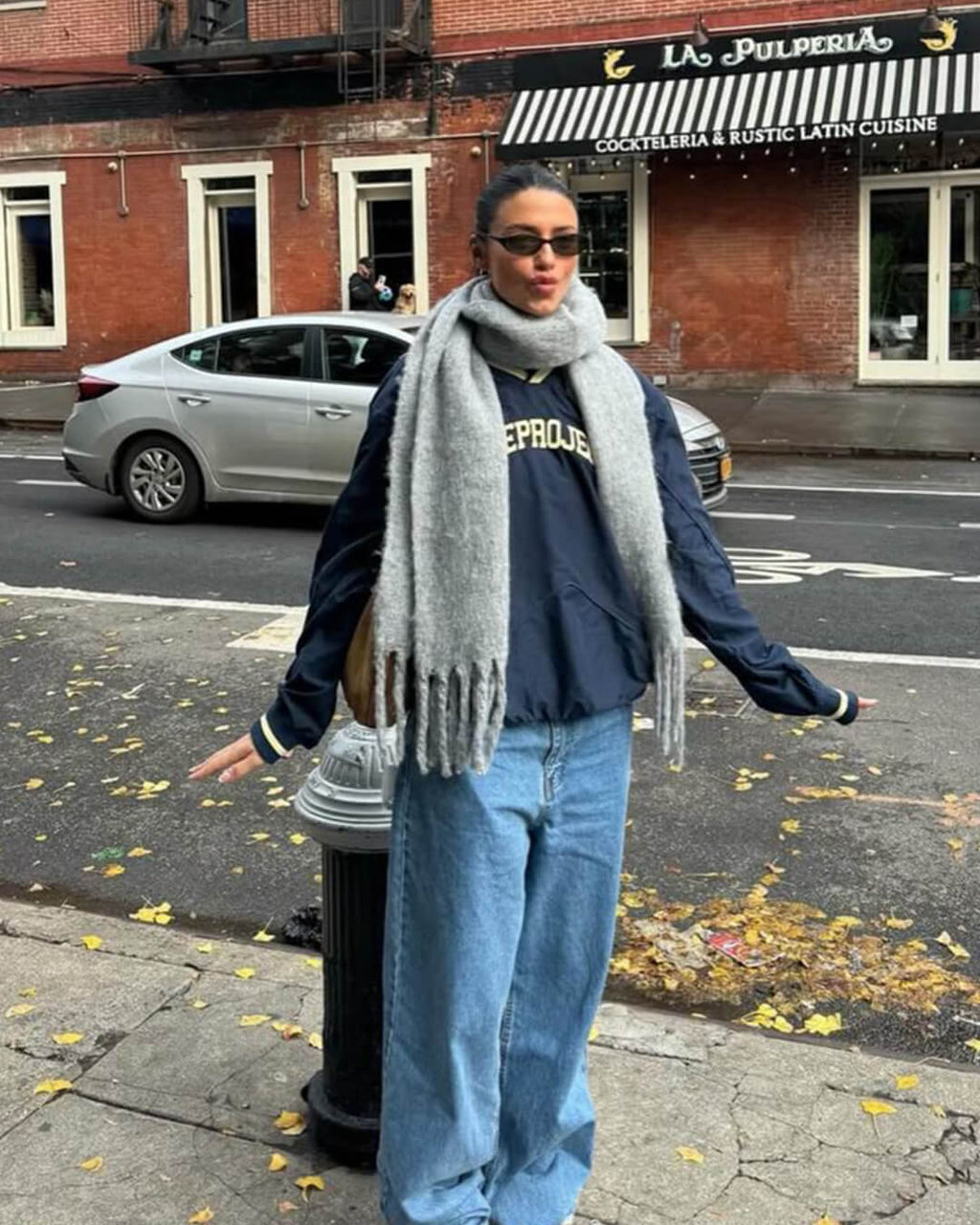 Bufanda de invierno con borlas Tanya