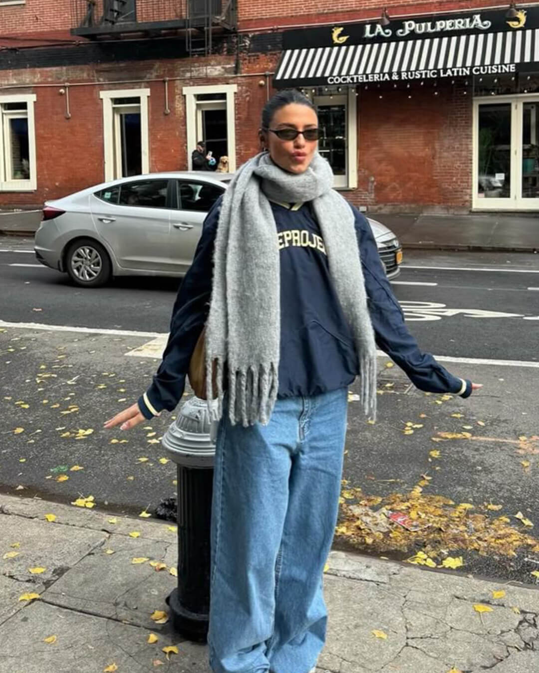 Bufanda de invierno con borlas Tanya