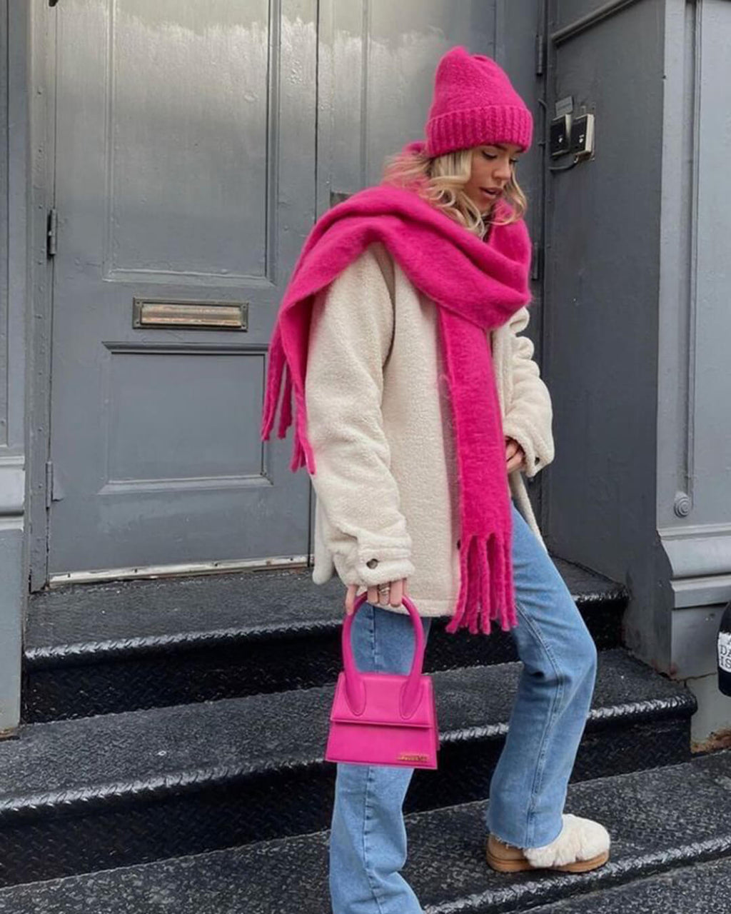 Bufanda de invierno con borlas Tanya