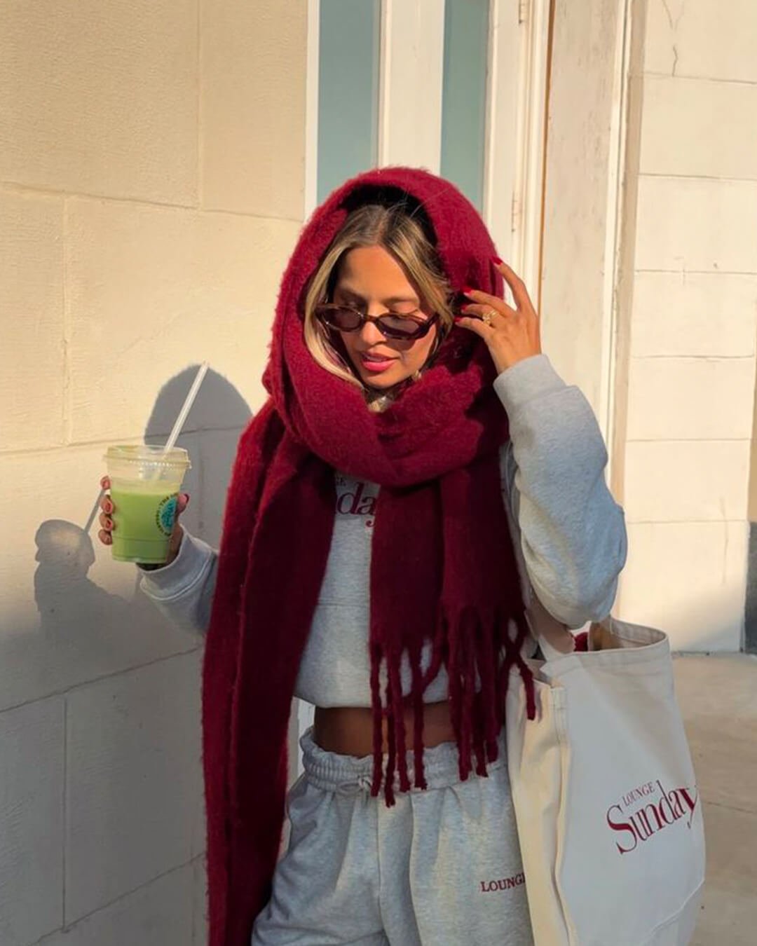Bufanda de invierno con borlas Tanya