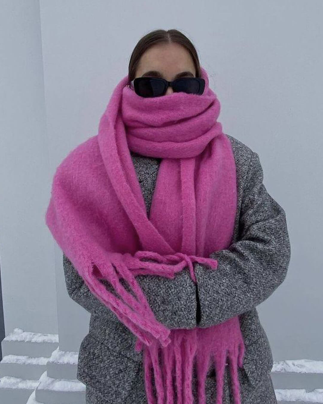 Bufanda de invierno con borlas Tanya