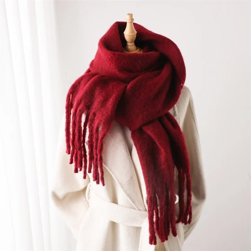 Bufanda de invierno con borlas Tanya
