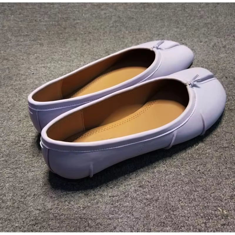 Mules de piel Bianca con punta separada