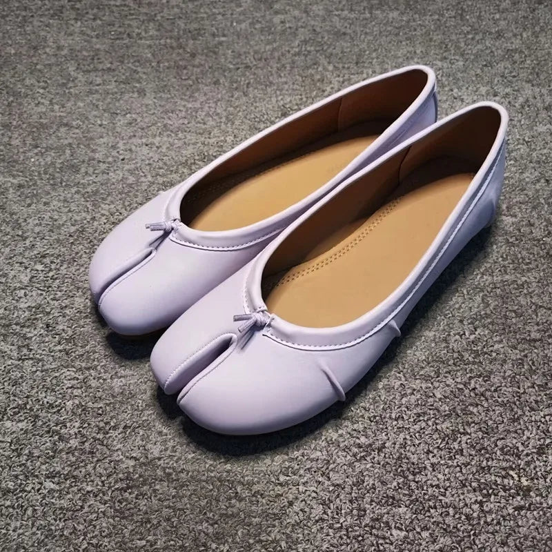 Mules de piel Bianca con punta separada
