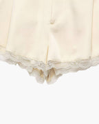Shorts Mini de Satén de Tiro Alto Davina