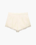 Shorts Mini de Satén de Tiro Alto Davina