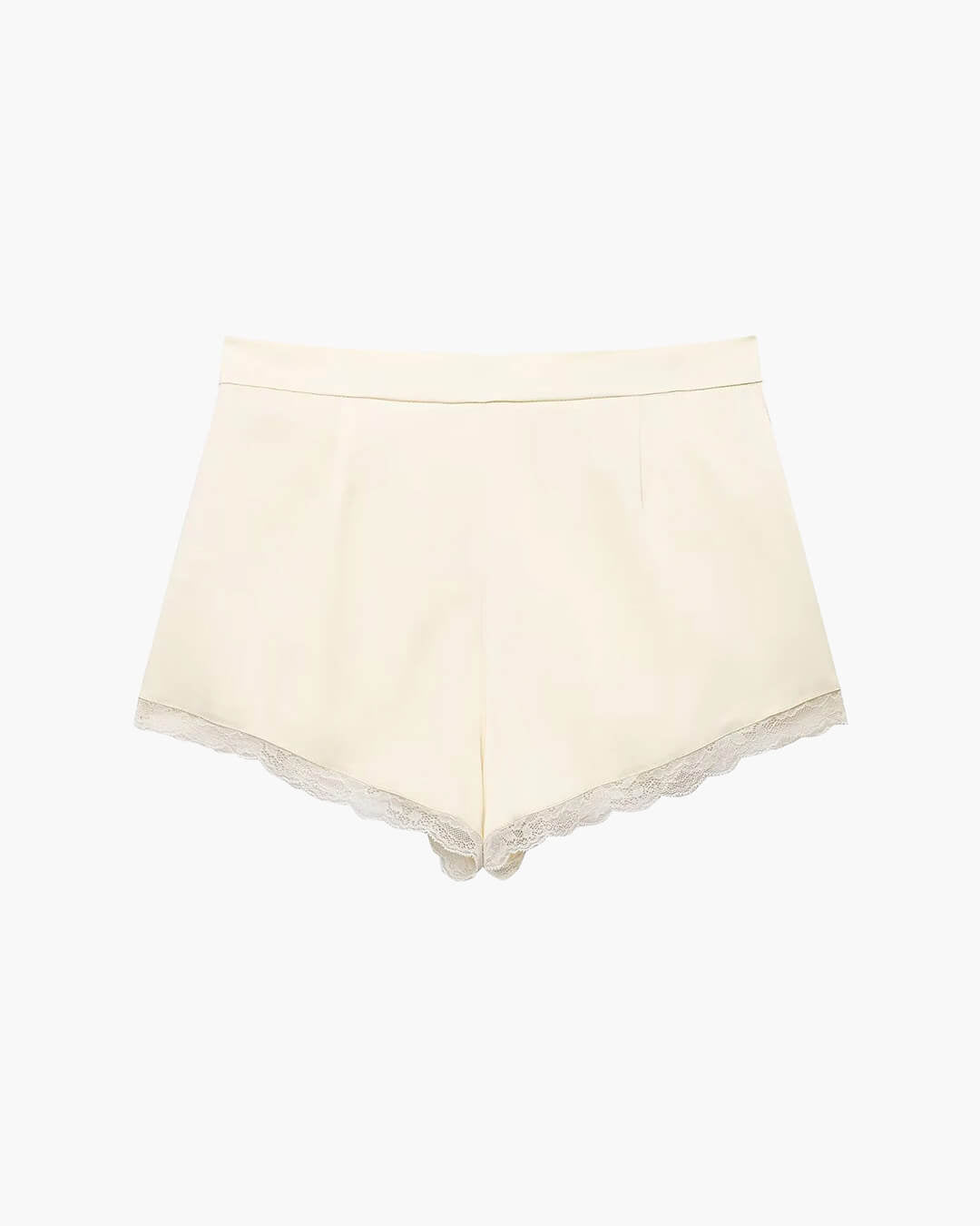 Shorts Mini de Satén de Tiro Alto Davina