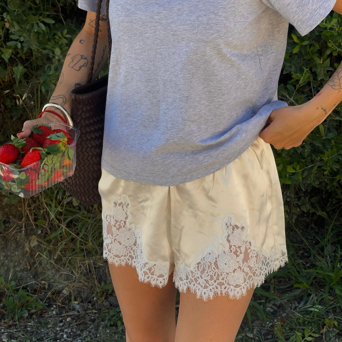 Shorts de satén Fiora